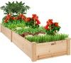 8x2ft Wooden Raised Garden Bed Planter