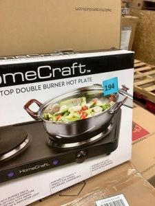 HomeCraft Top Double Burner Hot Plate