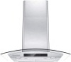 CIARRA CAS75502 Glass Vent Hood&nbsp;30 inch, Stainless Steel&nbsp;with 3 Speed Exhaust Fan, Aluminum Mesh Filters, Touch Control, Ducted & Ductless Convertible - Appears New&nbsp;&nbsp;