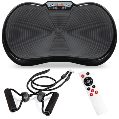 Vibration Plate Exercise Machine Full Body Fitness Platform w/ Bands