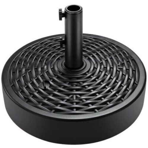 Plastic Faux Wicker Patio Umbrella Base Accessory w/ 2 Adjustment Knobs&nbsp;