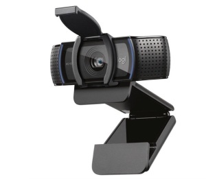 Logitech - C920s Pro 1080 Webcam with Privacy Shutter - Black