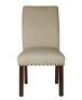 HomePop Michele Dining Chair with Nailhead Trim, Set of 2 