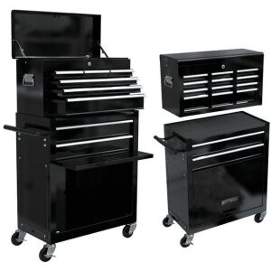 8-Drawer High Capacity Rolling Tool Chest with Lock, Removable Tool Cabinet 