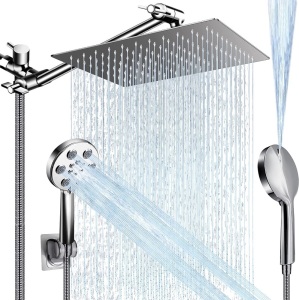 Rain Shower Head with Handheld Spray