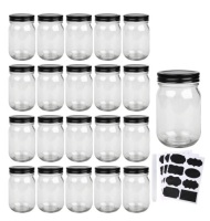 20pk 12oz&nbsp;Glass Jars With Lids