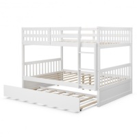 Full Over Full Bunk Bed Platform Wood Bed - Includes Extra 2/2 Box&nbsp;&nbsp;