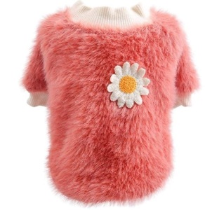 Plush Dog Sweater, Pink, Size L