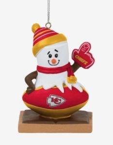 Kansas City Chiefs Snowman Ornament