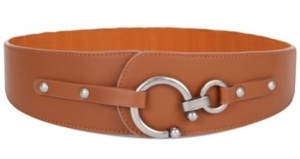 Women's Fashion Wide Stretch Belt w/ Interlock Buckle