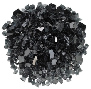 SkyFlame Fireglass 1/2" Black Reflective, 10 lbs