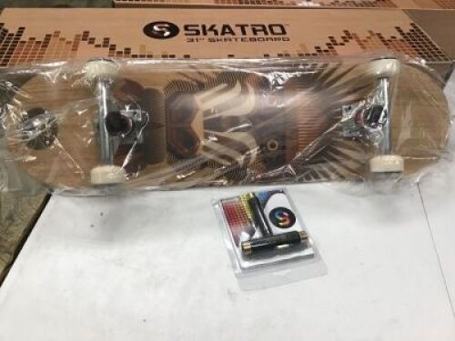 SKATRO - Pro Skateboard 31" Complete Skateboard, Baboon Design&nbsp;- NEW