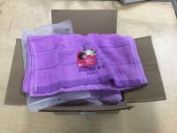 Lot of (5) Purple Embroidered Hand Towels