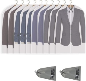 Perber Lightweight Hanging Garment Bags, 10pk