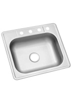 Glacier Bay Drop-In Stainless Steel 25" 4-Hole Single Bowl Sink - Appears New