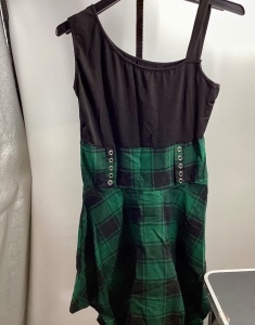 Women's Plaid Dress with Grommets, Size Unknown