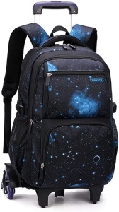 Starry Sky Kids Rolling Backpack