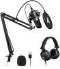 Maono Microphone with Studio Headphone Set
