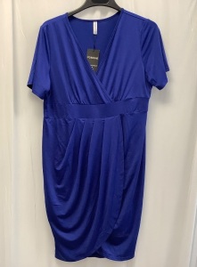 Womens Short Sleeve Dress, 2XL