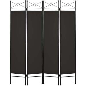 4-Panel Folding Privacy Screen Room Divider Decoration Accent