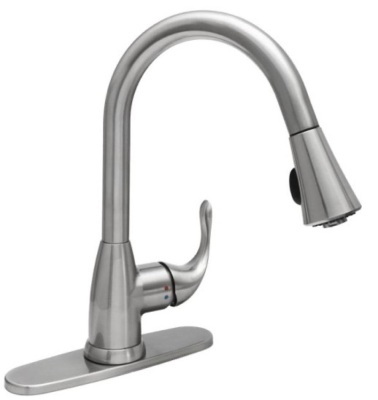 Glacier Bay Market Single-Handle Pull-Down Sprayer Kitchen Faucet in Stainless Steel - Appears New 