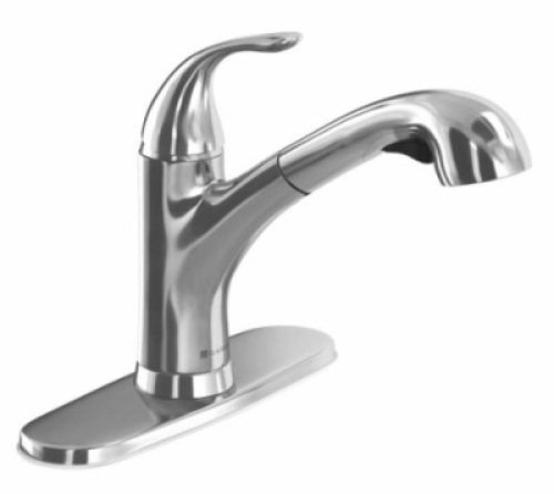 Glacier Bay Market Single-Handle Pull-Out Sprayer Kitchen Faucet in Chrome - E-Comm Return