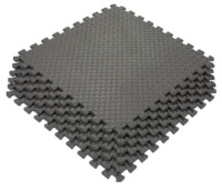 Lot of (2) Ottomanson 6 pc Anti-Fatigue EVA Foam Interlocking Floor Mat, 24" x 24" - Appear New