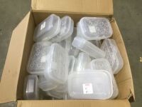 Lot of Approx (30) Sterilite Clear Pencil Box&nbsp;