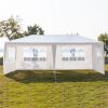 10' x 20' 4 Sides Gazebo Canopy Outdoor Party Wedding Tent with Spiral Tubes 