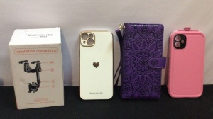 Lot of (3) iPhone Cases & Phone Holder