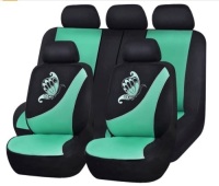 Flying Banner Car Seat Covers, &nbsp;Full Set, Mint Green w/ Black