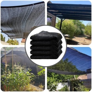 Vocray 90% 10ftx20ft Black Sunblock Shade Cloth 