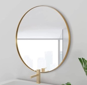 ANDY STAR Round Gold Mirror, 30"