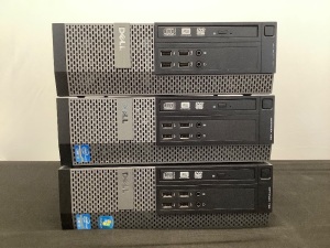 Lot of (3) Dell Optiplex Desktops, No Hard Drive