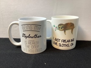 Lot of (2) Ceramic Theme Mugs