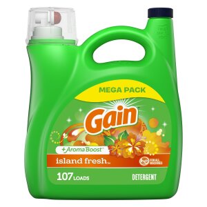 Gain + Aroma Boost Liquid Laundry Detergent, Island Fresh Scent (Set of 2)