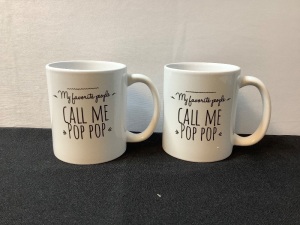 Lot of (2) Pop Pop Ceramic Mugs