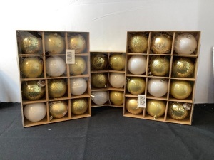 Lot of (3) 12pk Boxes of Christmas Ball Ornaments