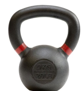 Tru Grit - 20-lb Cast Iron Kettlebell - Black