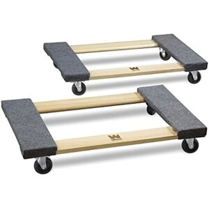 WEN 721830 1000 lbs. Capacity 18 in. x 30 in. Hardwood Movers Dolly (2-Pack)