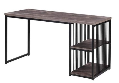 55.1 in. Rectangle Brown Computer Desk w/ 2 Storage Shelves