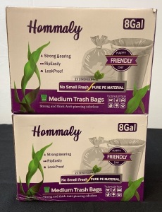 Lot of (2) Boxes of 8 Gal. Medium Trashbags, 300pk