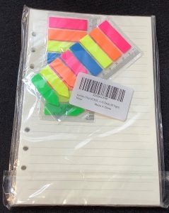 Lot of (9) A5 Refill Paper Packs w/ Ruler & Tabs