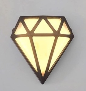 Diamond Shaped Outdoor Wall Lamp