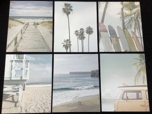 Set of 6 Beach Prints, 8x10