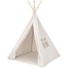 6ft Kids Cotton Canvas Teepee Playhouse Sleeping Dome Play Tent w/ Carrying Bag