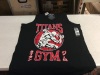 Lot of (4) Attack on Titan Armored Titan Gym Tanks, Large - Appear New 