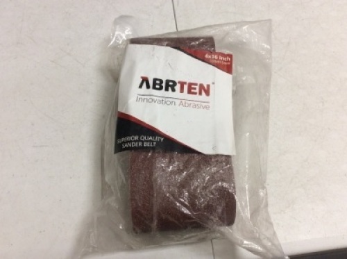 ABRTEN 12 pc 4x36" Aluminum Oxide Sanding Belts, Assorted Grit - Appears New