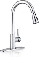 Touch Sensor Kitchen Sink Faucet with Pull Out Sprayer Stainless Steel Swivel