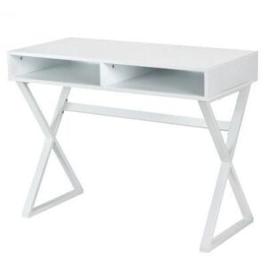 Modern Computer Desk Makeup Vanity Table with 2 Storage Compartments